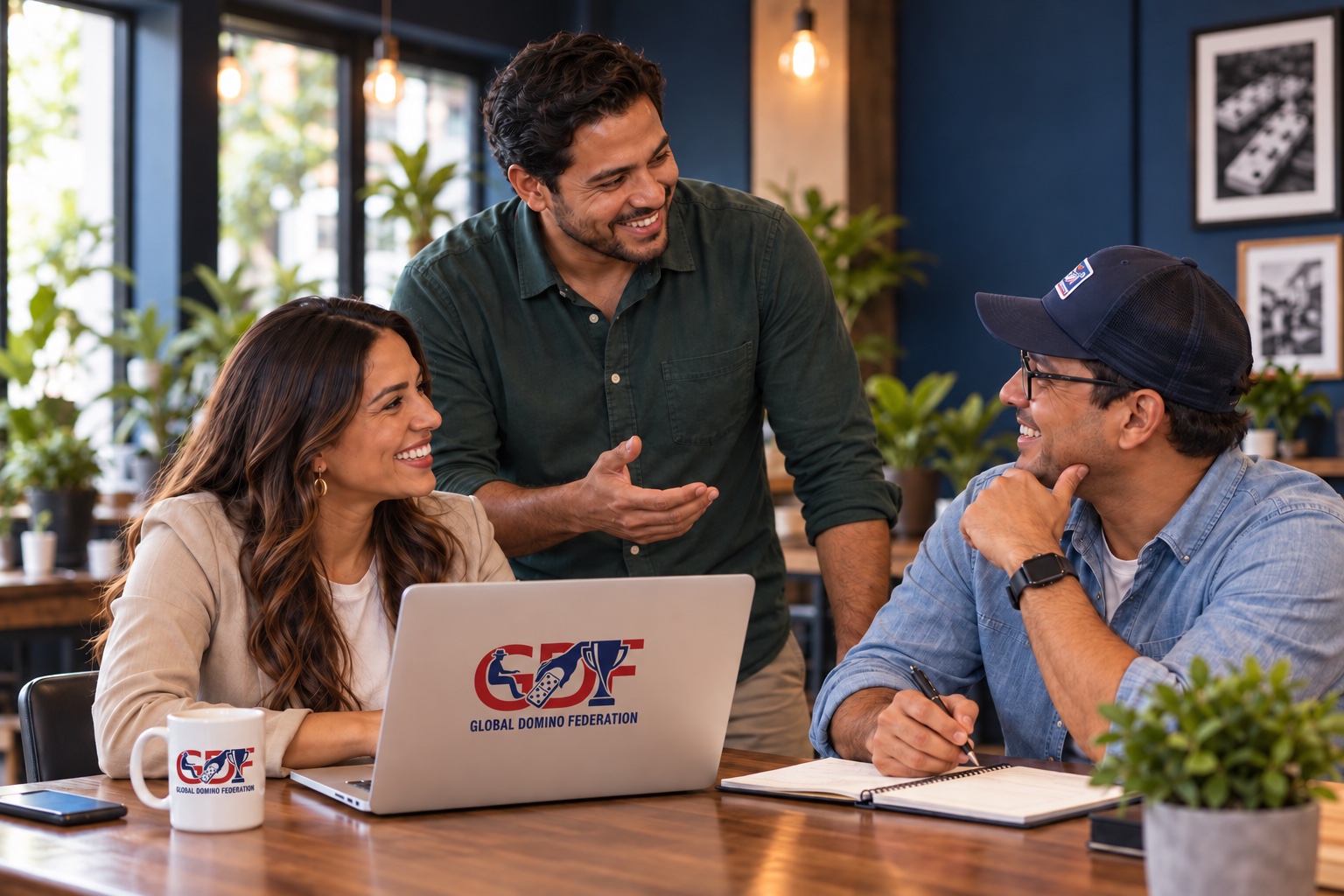 Potenciales colaboradores conversando con el equipo GDF