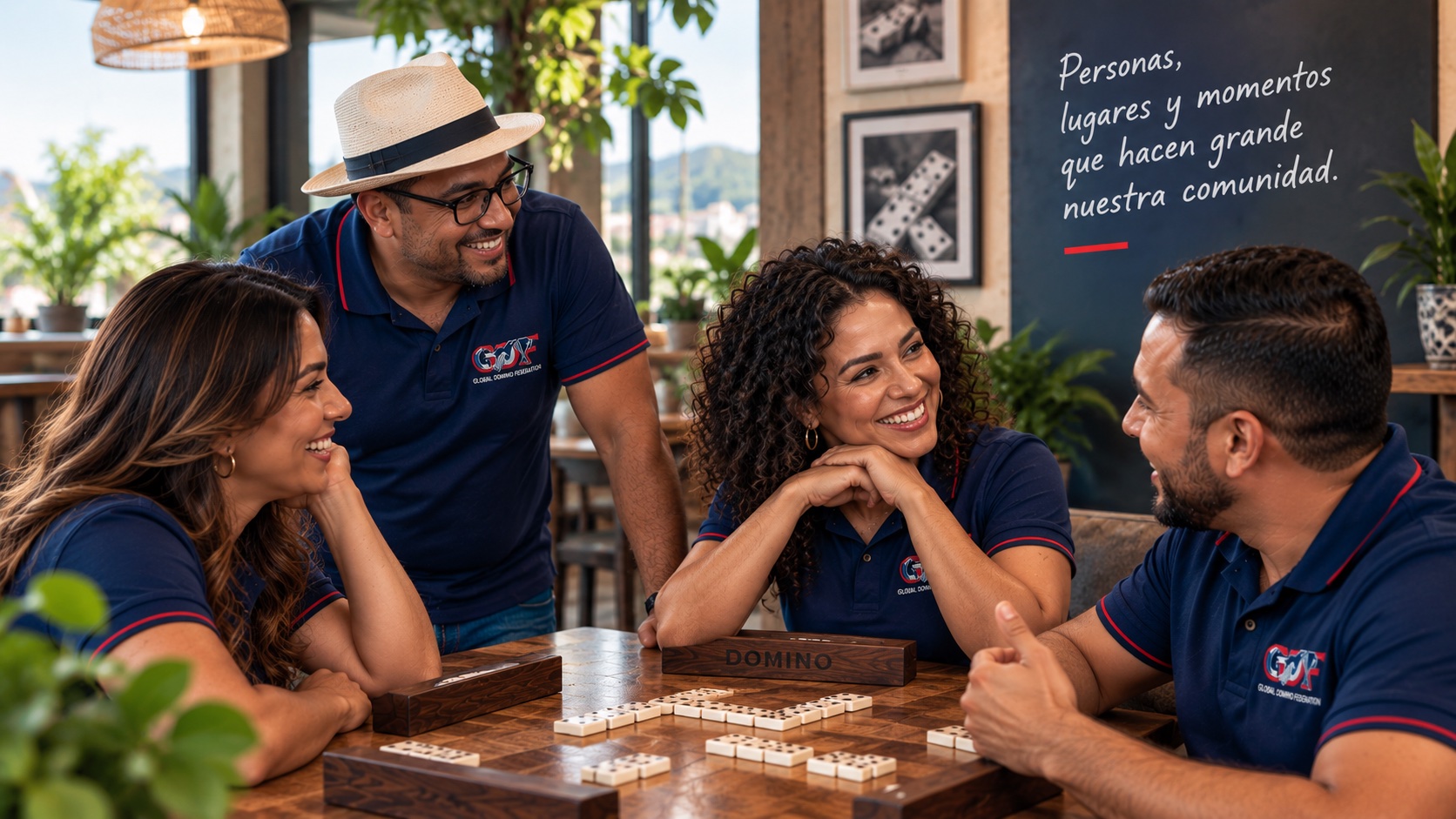 Amigos reunidos alrededor de una mesa